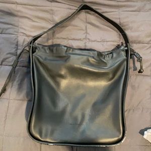 Black French connection bucket hobo bag